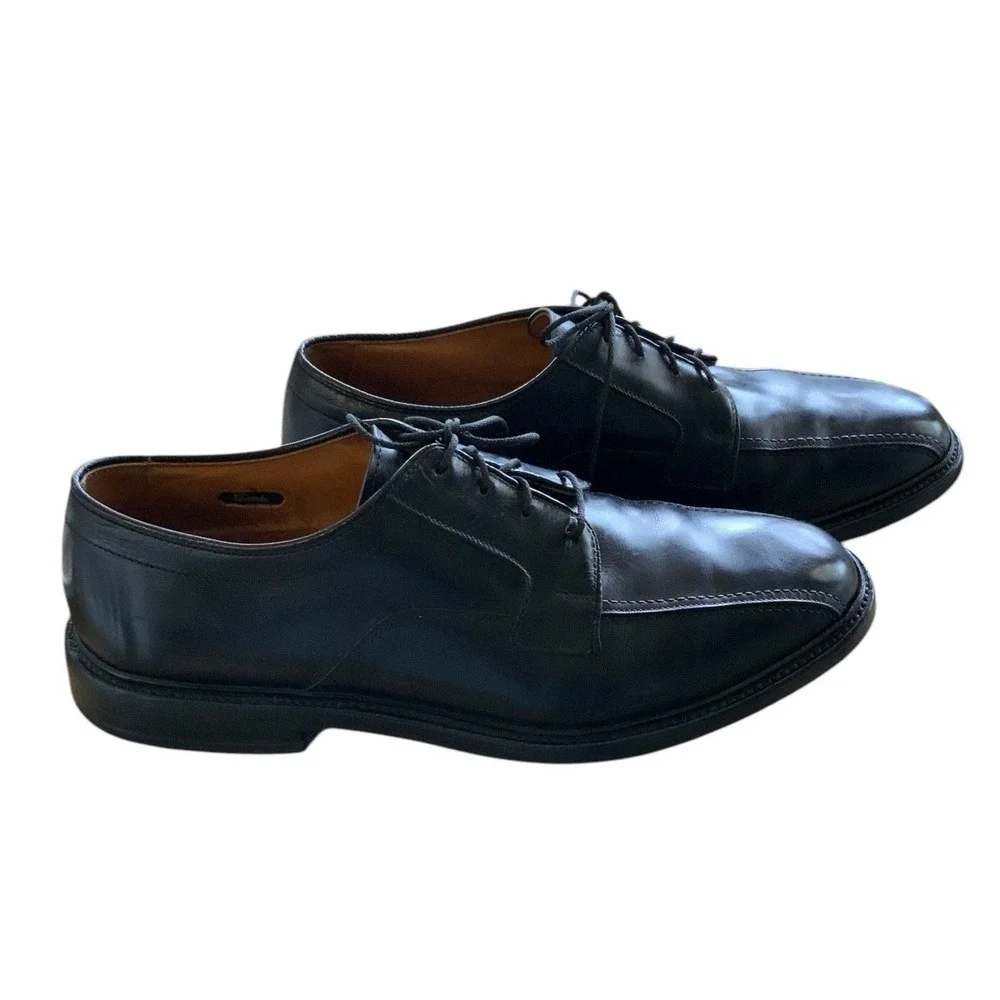 Allen Edmonds Hillcrest 5904 Black Leather Oxford Dress Shoes Men's Sz 11D Italy